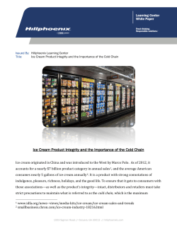 Ice Cream Product Integrity and the Importance of the Cold Chain