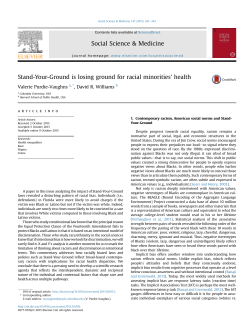 Stand-Your-Ground is losing ground for racial minorities` health