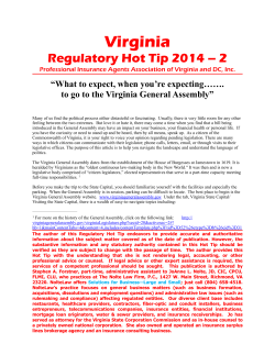 to go to the Virginia General Assembly