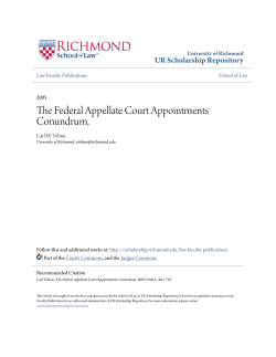 The Federal Appellate Court Appointments