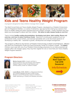Kids and Teens Healthy Weight Program