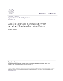 Distinction Between Accidental Results and Accidental Means