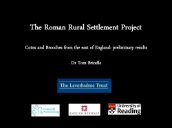 The Roman Rural Settlement Project