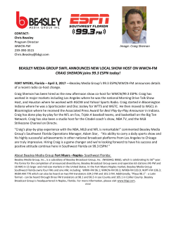 Beasley Media Group`s 99.3 ESPN/WWCN