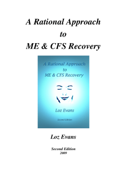 first nine chapters! - A Rational Approach to ME and CFS