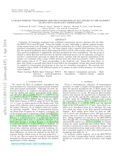A Characteristic Transmission Spectrum dominated by H $ _ {2} $ O