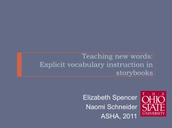 Explicit vocabulary instruction
