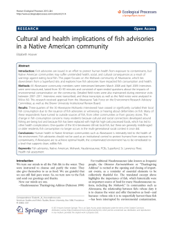 Cultural and health implications of fish advisories in a Native