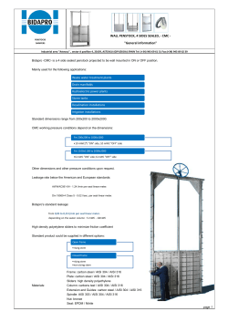 "General information" WALL PENSTOCK, 4 SIDES SEALED, - CMC -