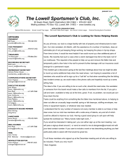 The Lowell Sportsmen`s Club, Inc.