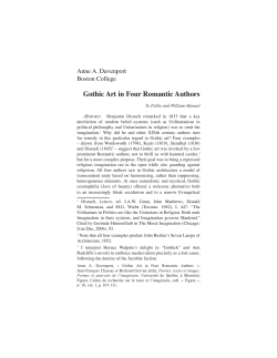Gothic Art in Four Romantic Authors