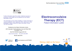 Electroconvulsive Therapy (ECT) - Northumberland, Tyne and Wear