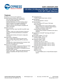 32 Mbyte - Cypress Semiconductor