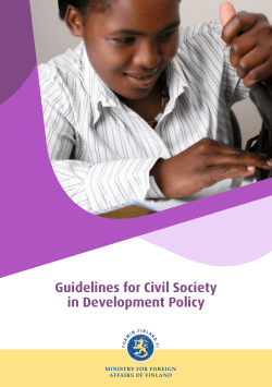 Guidelines for Civil Society in Development Policy