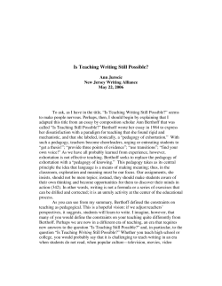 Is Teaching Writing Still Possible