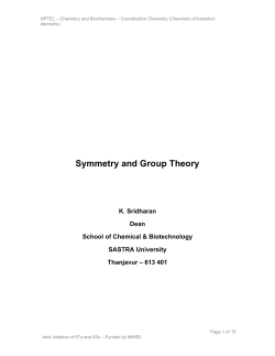 Symmetry and Group Theory
