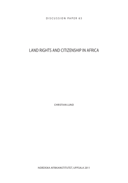 LanD riGHTs anD ciTiZensHiP in aFrica