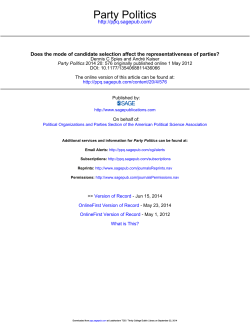 Party Politics - Trinity College Dublin