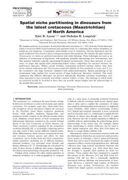 Spatial niche partitioning in dinosaurs from the latest cretaceous