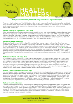Plan your summer body NOW with Gary Baverstock`s 5