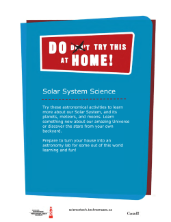 Solar System Science | Canada Science and Technology Museum