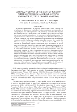 comparative study of the disjunct zonation pattern of the grey