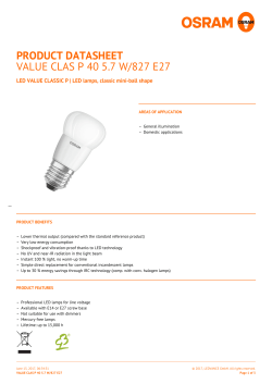 product datasheet value clas p 40 5.7 w/827 e27