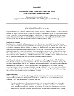 Praying Psalm 119 - Two Rivers Church