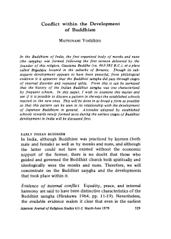 Conflict within the Development of Buddhism