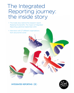 The Integrated Reporting journey: the inside story