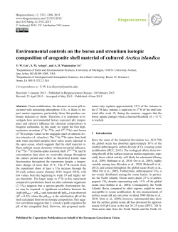 Environmental controls on the boron and strontium