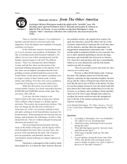 PRIMARY SOURCE from The Other America