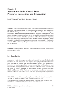 Aquaculture in the Coastal Zone: Pressures