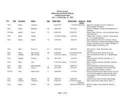 Ithaca Journal Obituaries and Death Notices sorted by last name