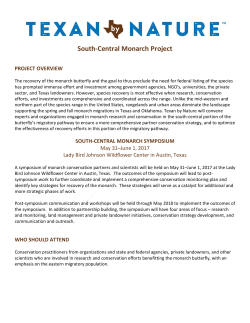 South-Central Monarch Project