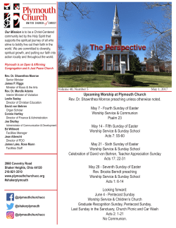 The Perspective - Plymouth Church of Shaker Heights