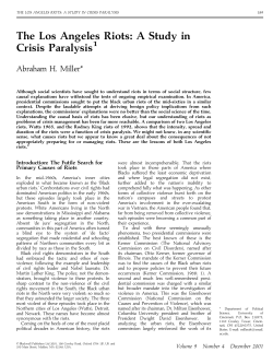 The Los Angeles Riots: A Study in Crisis Paralysis