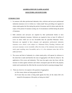 aggregation of claims against solicitors and surveyors