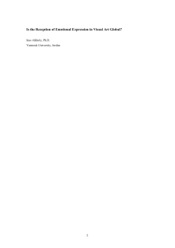 1 Is the Reception of Emotional Expression in Visual Art Global?