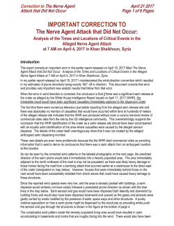 Important Correction to the Nerve Agent Attack that Did Not Occur