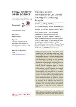 Trajectory Energy Minimisation for Cell Growth Tracking and