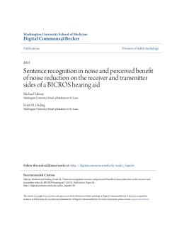Sentence recognition in noise and perceived benefit of noise