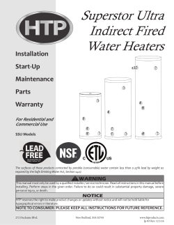 Superstor Ultra Indirect Fired Water Heaters