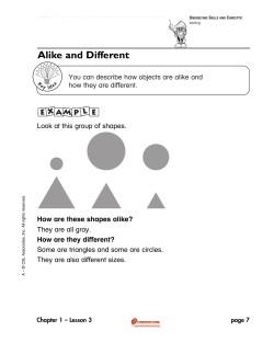 Alike and Different - MathCoach Interactive