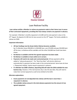 Fact Sheet Loan Redraw Facility
