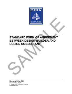 standard form of agreement between design-builder and