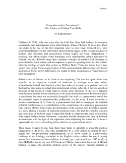 Postmodern and/or Postcolonial?: The Politics of At Swim-Two