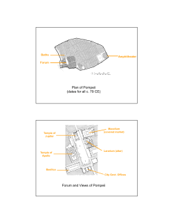 Plan of Pompeii (dates for all c. 79 CE) Forum and Views of Pompeii