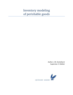 Inventory modeling of perishable goods &ndash; Jan