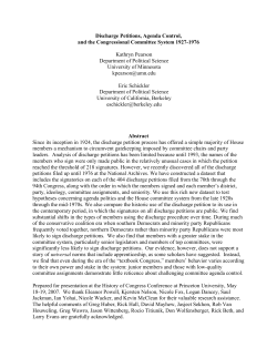 Discharge Petitions, Agenda Control, and the Congressional